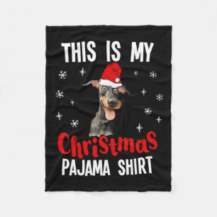 Das ist mein Weihnachts Pajama Doberman Xmas Pajam Fleecedecke