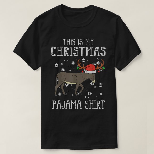 Das ist mein Weihnachts Pajama Donkey Xmas PJs Paj T-Shirt (Design vorne)