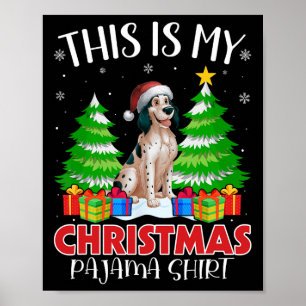 Das ist mein Weihnachts Pajama Englisch Setter Dog Poster