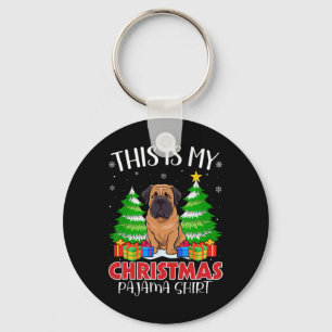 Das ist mein Weihnachts Pajama English Mastiff Dog Schlüsselanhänger
