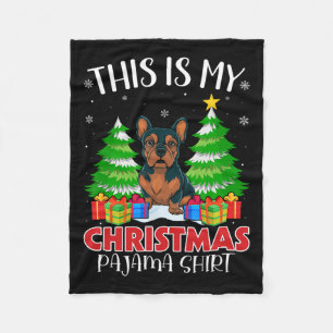 Das ist mein Weihnachts Pajama Frenchie Dog Xmas P Fleecedecke