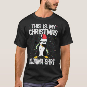 Das ist mein Weihnachts Pajama Funny Dabbing Pingu T-Shirt
