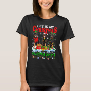 Das ist mein Weihnachts Pajama Funny Rottweiler Do T-Shirt