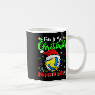 Das ist mein Weihnachts-Pajama-Funny-Volleyball-Lo Kaffeetasse