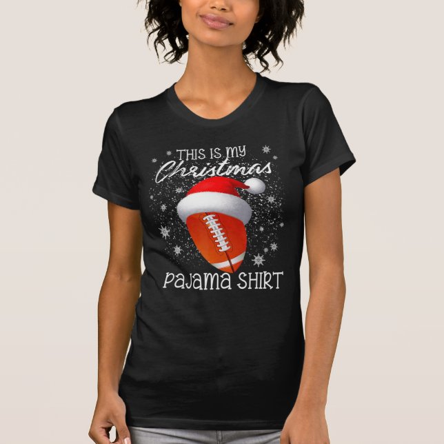 Das ist mein Weihnachts-Pajama-Fußball-Weihnachtsj T-Shirt (Vorderseite)
