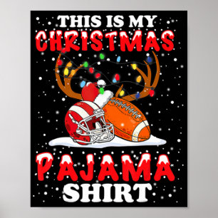 Das ist mein Weihnachts-Pajama-Fußball-Weihnachtsl Poster