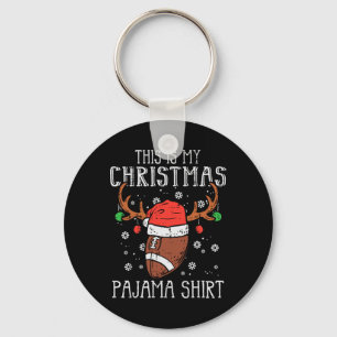Das ist mein Weihnachts-Pajama-Fußball-Weihnachtss Schlüsselanhänger