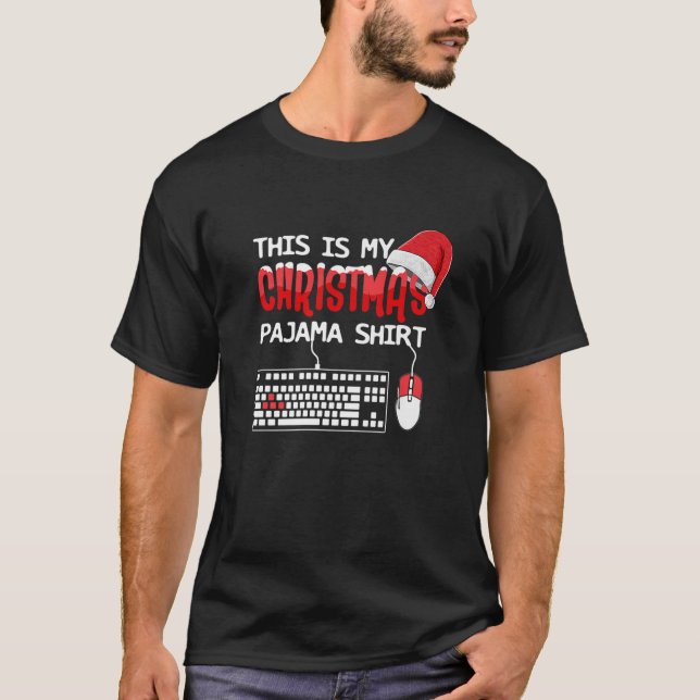 Das ist mein Weihnachts-Pajama-Gaming-Gamer-Key T-Shirt (Vorderseite)