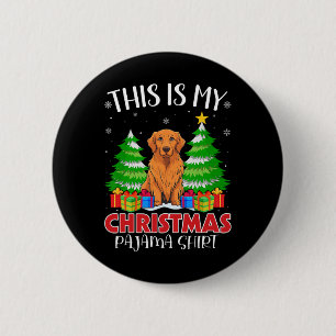 Das ist mein Weihnachts Pajama Golden Retriever Do Button