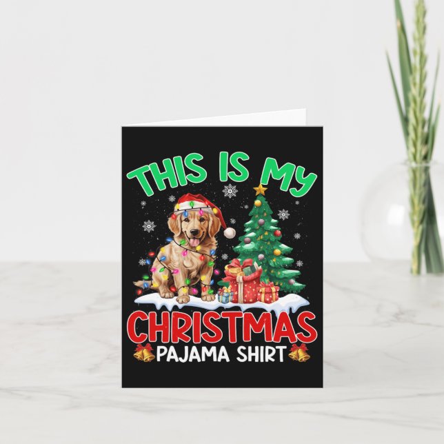 Das ist mein Weihnachts Pajama Golden Retriever Do Karte (Vorderseite)