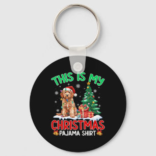 Das ist mein Weihnachts Pajama Goldendoodle Hund L Schlüsselanhänger