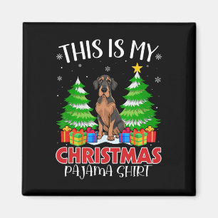 Das ist mein Weihnachts Pajama Great Dane Dog Xmas Magnet