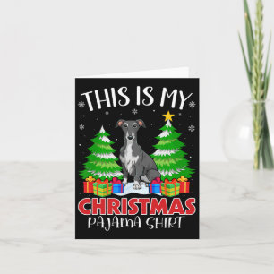 Das ist mein Weihnachts Pajama Greyhound Hund Xmas Karte