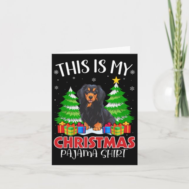 Das ist mein Weihnachts Pajama Havanese Dog Xmas P Karte (Vorderseite)