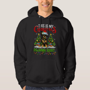 Das ist mein Weihnachts Pajama Lights Dackel Dog X Hoodie