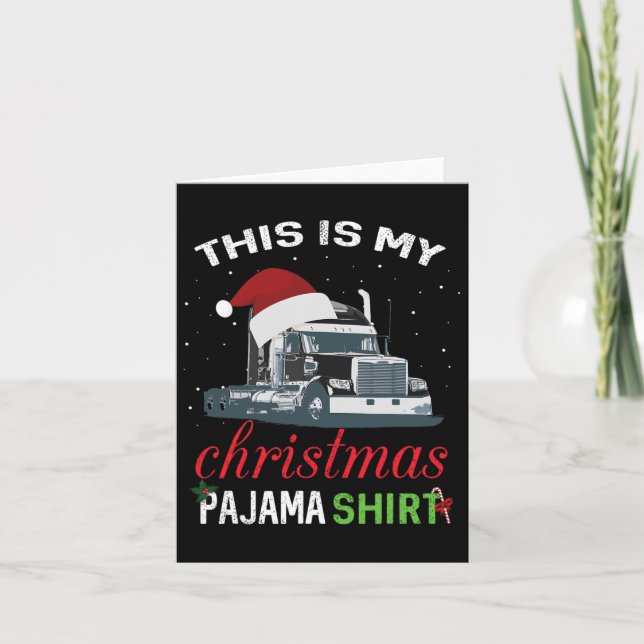 Das ist mein Weihnachts-Pajama-Lkw-Fahrer Xmas-Ges Karte (Vorderseite)