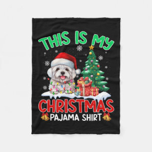 Das ist mein Weihnachts Pajama Maltese Dog Lovers Fleecedecke