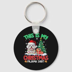 Das ist mein Weihnachts Pajama Maltese Dog Lovers  Schlüsselanhänger