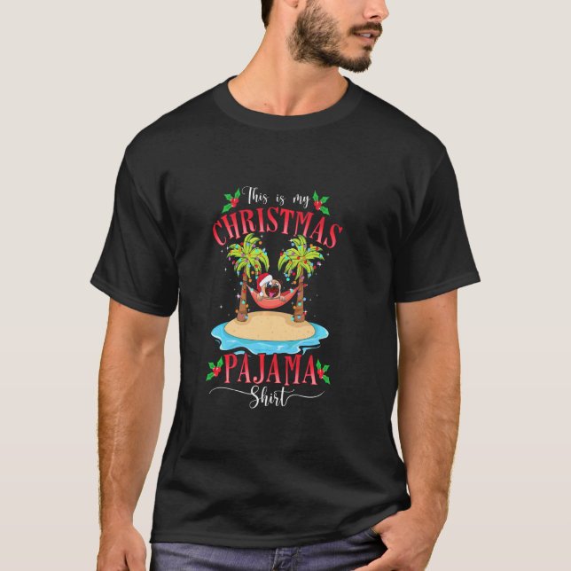 Das ist mein Weihnachts-Pajama-Mops T-Shirt (Vorderseite)