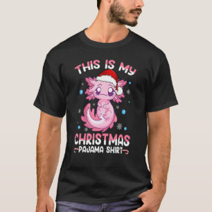 Das ist mein Weihnachts Pajama Niedlich Axolotl Bo T-Shirt