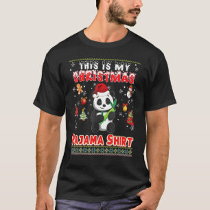 Das ist mein Weihnachts-Pajama Panda, der mich häs T-Shirt