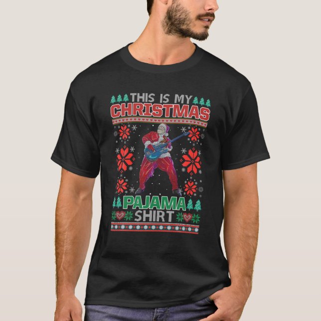 Das ist mein Weihnachts Pajama Punk Rock Santa T-Shirt (Vorderseite)