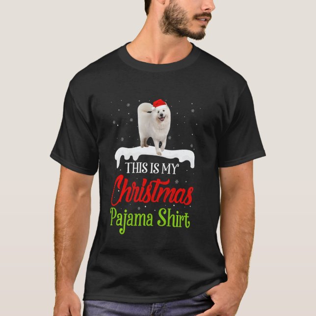 Das ist mein Weihnachts-Pajama-Samoyed-Hund T-Shirt (Vorderseite)
