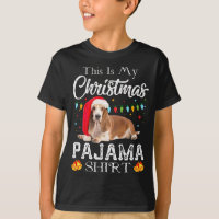 Das ist mein Weihnachts Pajama Santa Basset Hound