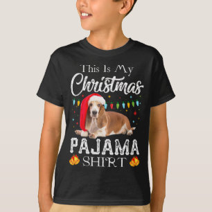 Das ist mein Weihnachts Pajama Santa Basset Hound T-Shirt