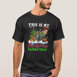 Das ist mein Weihnachts Pajama Santa Cheetah Red P T-Shirt