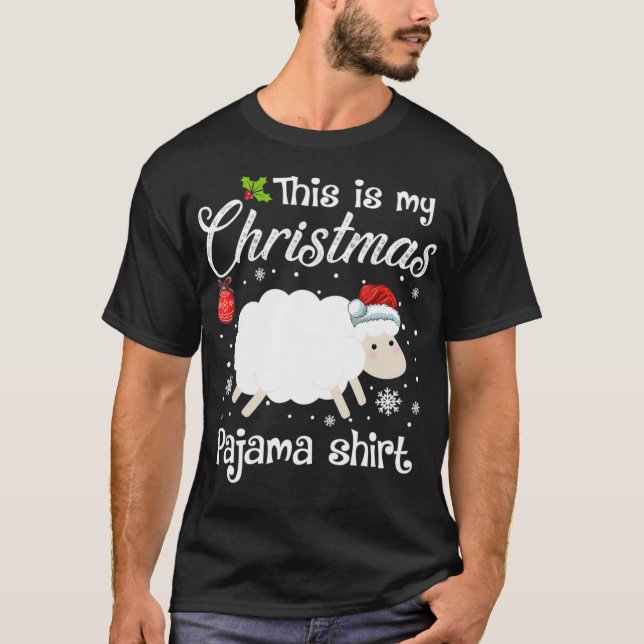 Das ist mein Weihnachts-Pajama-Schafe Lover Xmas T-Shirt (Vorderseite)
