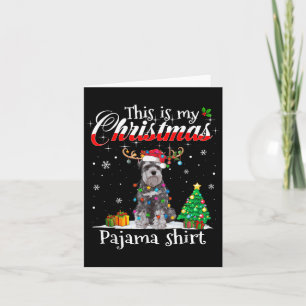 Das ist mein Weihnachts Pajama Schnauzer Lover Dog Karte