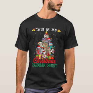 Das ist mein Weihnachts-Pajama-Schottischer Falten T-Shirt