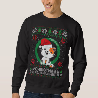 Das ist mein Weihnachts-Pajama-Shirt Funny Cat Lov Sweatshirt