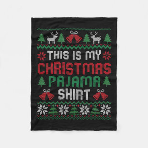Das ist mein Weihnachts Pajama Shirt Funny Xmas Pj Fleecedecke