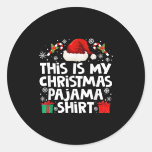 Das ist mein Weihnachts Pajama Shirt Funny Xmas Pj Runder Aufkleber