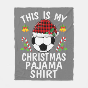 Das ist mein Weihnachts-Pajama-Shirt-Fußball Santa Fleecedecke