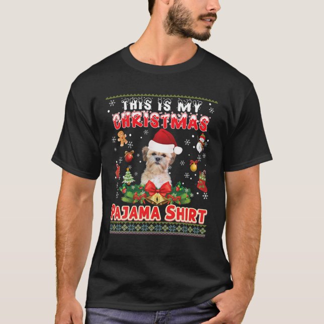 Das ist mein Weihnachts-Pajama-Shirt Shichon Dog U T-Shirt (Vorderseite)