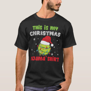 Das ist mein Weihnachts-Pajama-Shirt-Tennis-Thema T-Shirt
