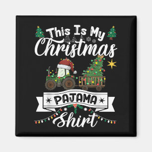 Das ist mein Weihnachts-Pajama-Shirt-Traktor Magnet