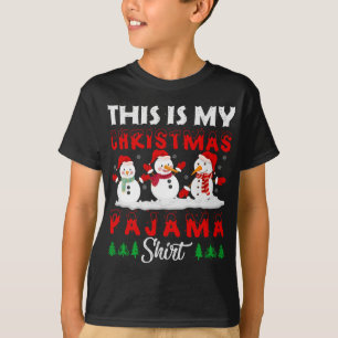 Das ist mein Weihnachts-Pajama-Snowman T-Shirt