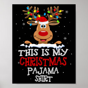 Das ist mein Weihnachts-Pajama-Spaß-Weihnachtsbaum Poster