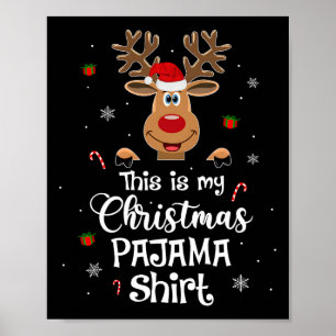 Das ist mein Weihnachts-Pajama-Spaß-Weihnachtsbaum Poster