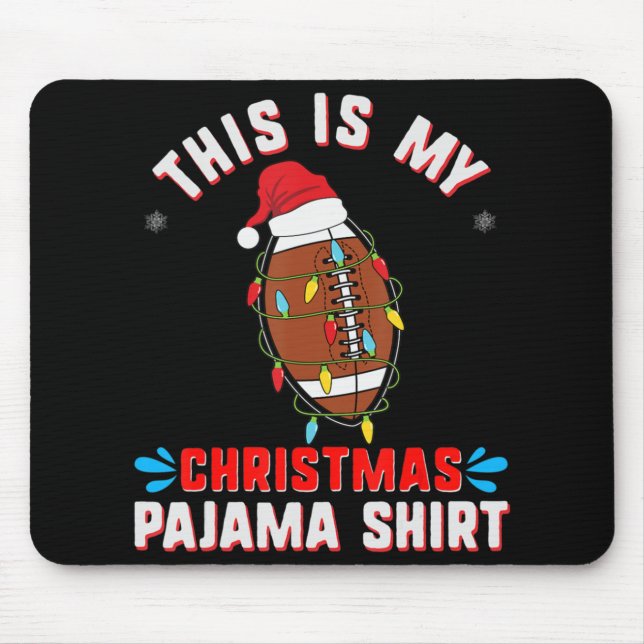 Das ist mein Weihnachts-Pajama-Spaß-Xmas-Fußballfa Mousepad (Vorne)