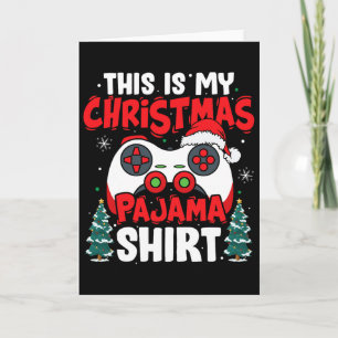 Das ist mein Weihnachts-Pajama-Video-Gamer-Boys Karte