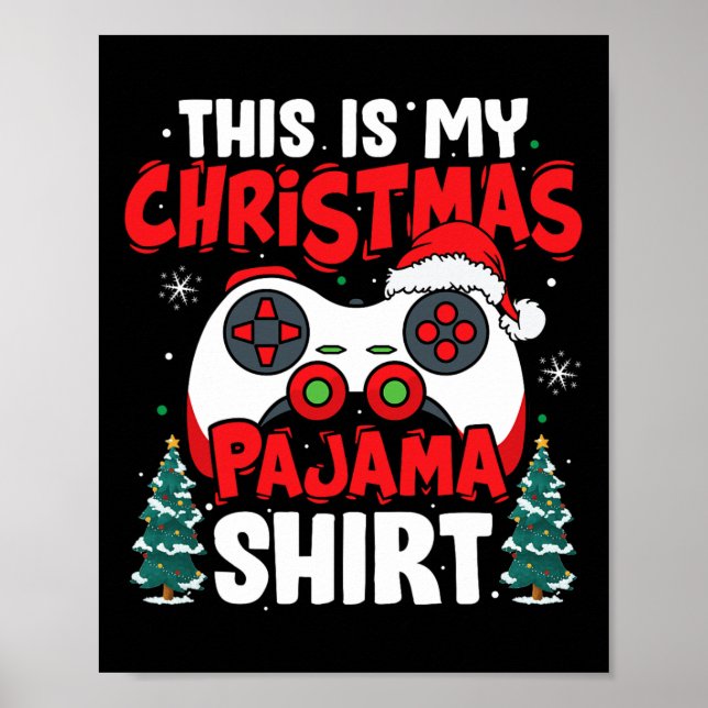 Das ist mein Weihnachts-Pajama-Video-Gamer-Boys Poster (Vorne)