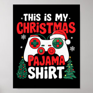 Das ist mein Weihnachts-Pajama-Video-Gamer-Boys Poster