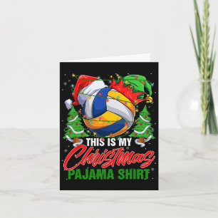 Das ist mein Weihnachts-Pajama-Volleyball-Ball San Karte