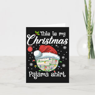 Das ist mein Weihnachts-Pajama-Volleyball-Sport-We Karte