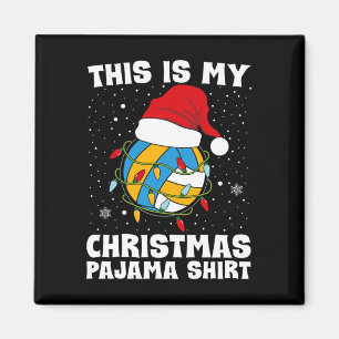 Das ist mein Weihnachts-Pajama-Volleyball-Weihnach Magnet